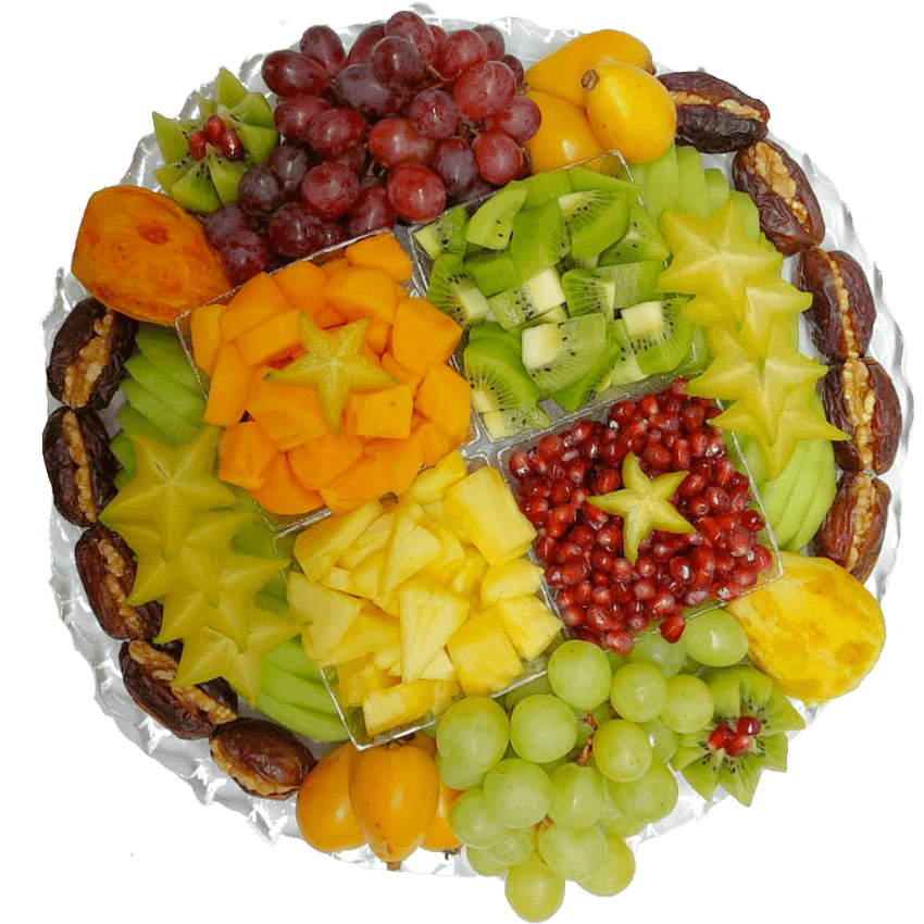 מגש עגול של פירות